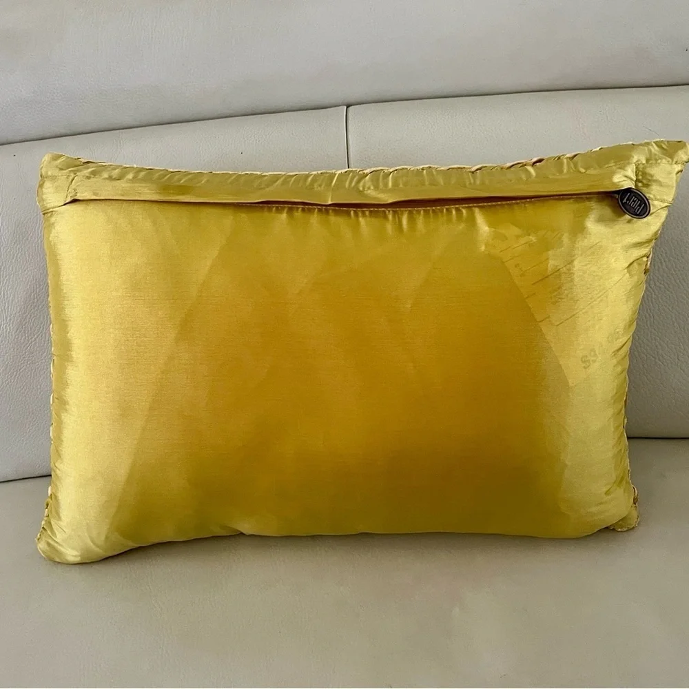 Yellow Textured Throw Pillow Pier one 13/18 inches